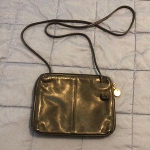Tannery West vintage black leather crossbody